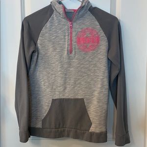 Gray hoodie with zip up top 14-16